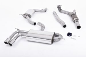 Milltek Turbo-back including Hi-Flow Sports Cat Exhaust System for Audi A3 1.8 TFSI - 160HP