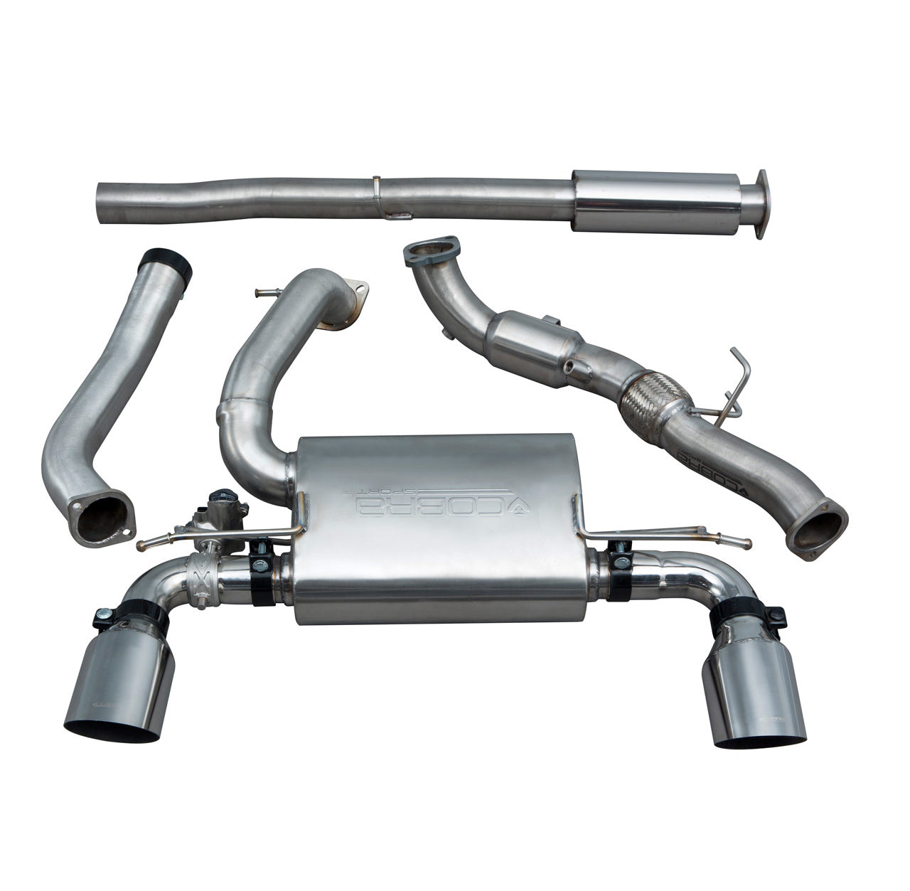 Cobra Sport Turbo Back Exhaust System for Ford Focus 2.3T RS - 350HP 2015 - 2018 - Image 2