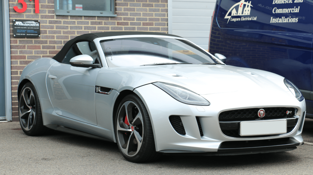 Jaguar in the JF Automotive workshop