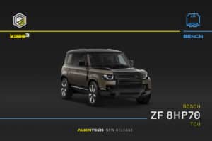 Jaguar and Land Rover: the 5.0 V8 supercharged over OBD and the ZF 8HP70 gearbox on the bench